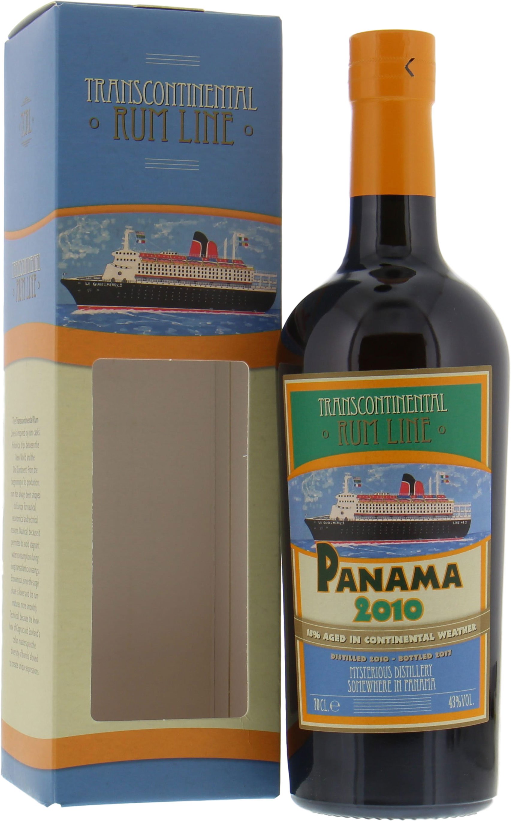 Transcontinental Rum Line - Panama Mysterious Distillery Limited Edition Batch #3 43% 2010 In Original Carton