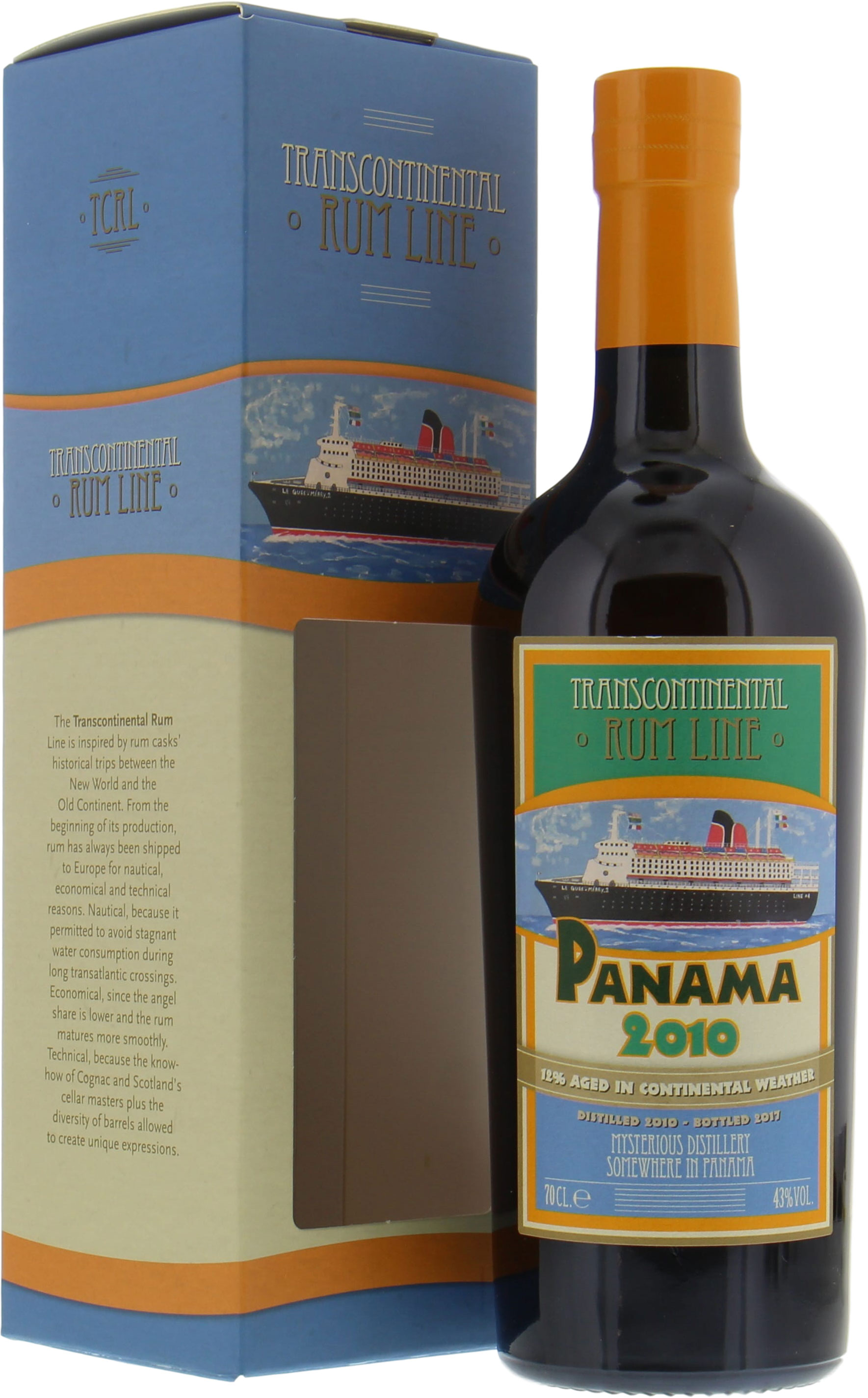 Transcontinental Rum Line - Panama Mysterious Distillery Limited Edition Batch #2 43% 2010 In Original Carton