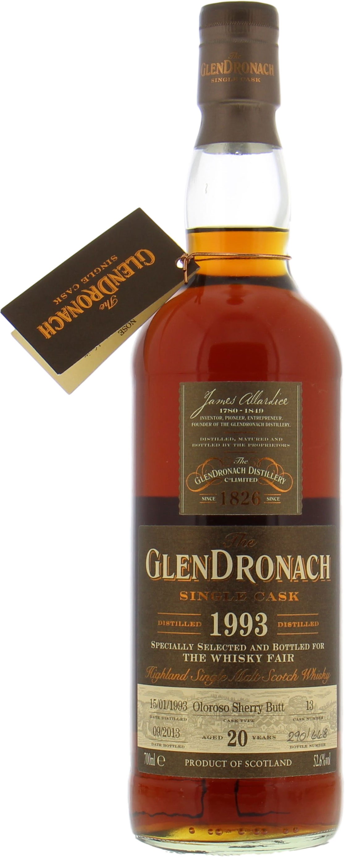 Glendronach - 20 Years Old Cask:13 For The Whisky Fair Germany 52.6% 1993 NO OC INCLUDED!