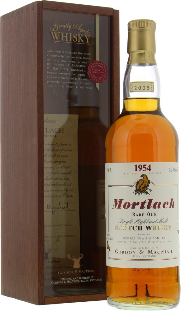 Mortlach - 1954 Gordon & MacPhail Cask 493 43% 1954 In Original Wooden Case