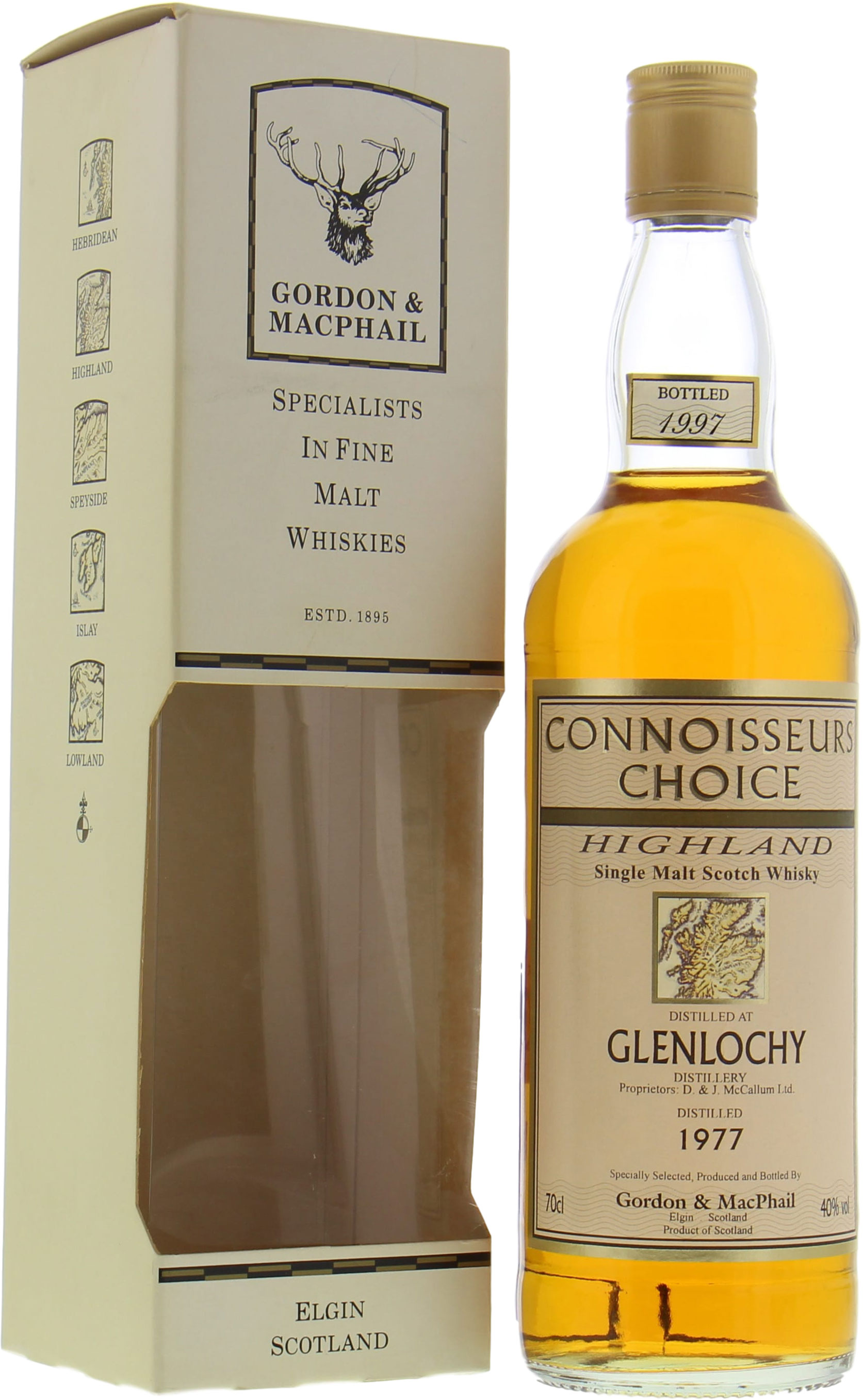 Glenlochy - 1977 Connoisseurs Choice Map Label 40% 1977 In Original Container