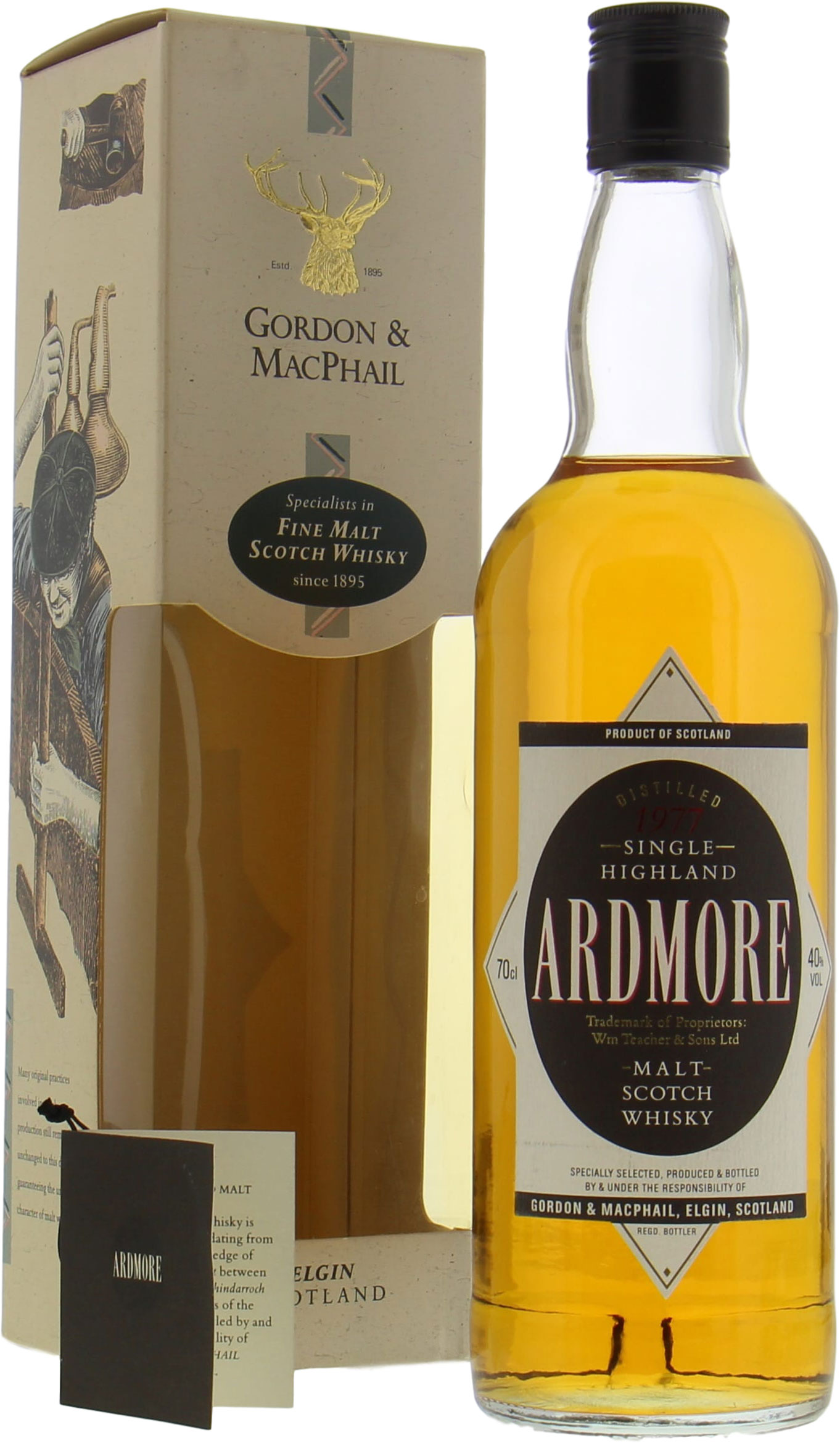 Ardmore - 1977 Gordon & MacPhail Licensed Bottling 40% 1977 In Original Container