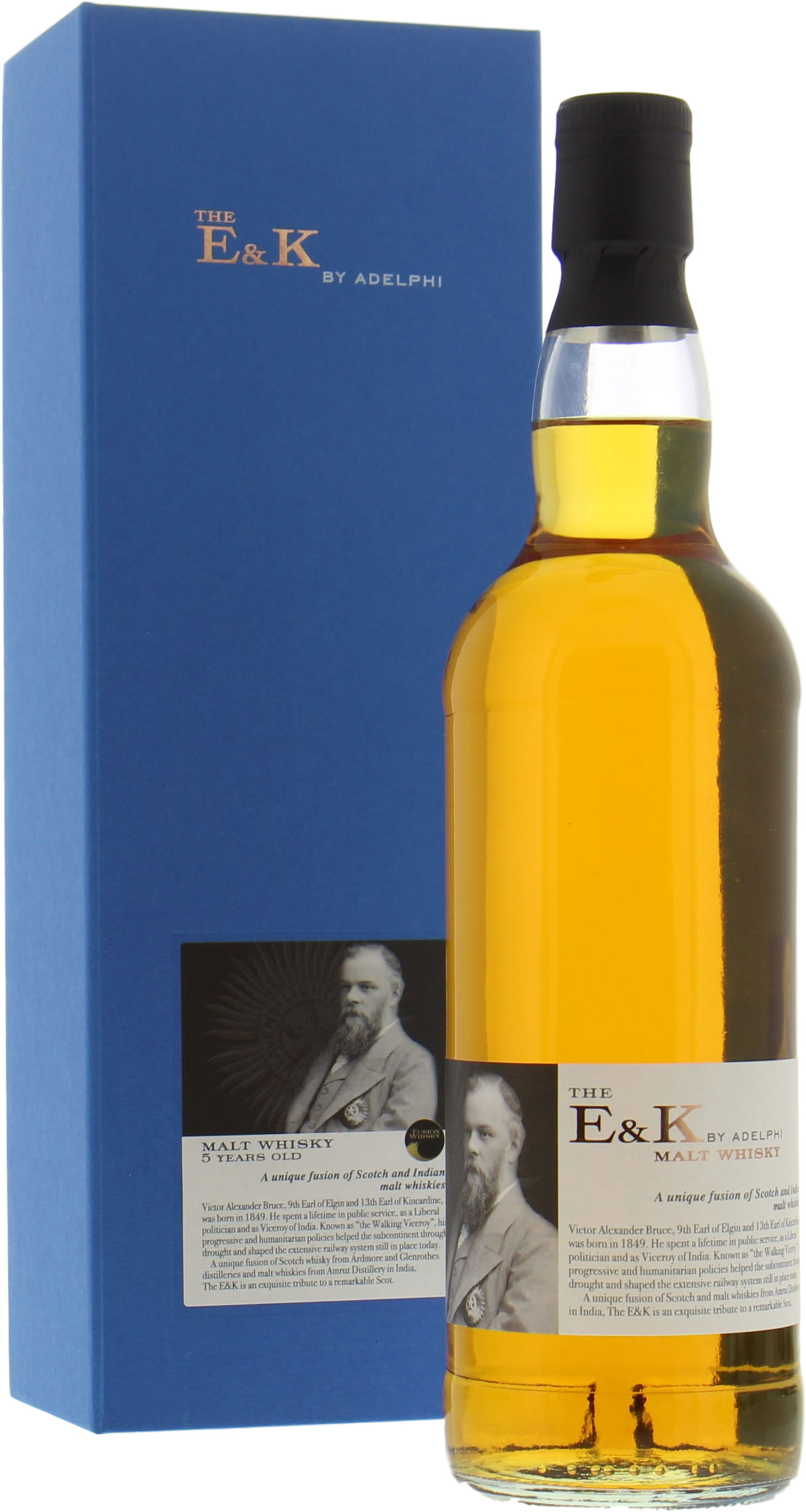 Adelphi - The E&K Malt Whisky 5 Years Old Glenrothes,Ardmore,Amrut 57% NV In Original Container