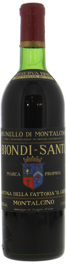 Biondi Santi - Brunello Riserva Greppo 1971 Top Shoulder