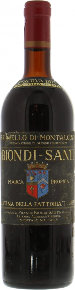 Biondi Santi - Brunello Riserva Greppo 1977 Top shoulder