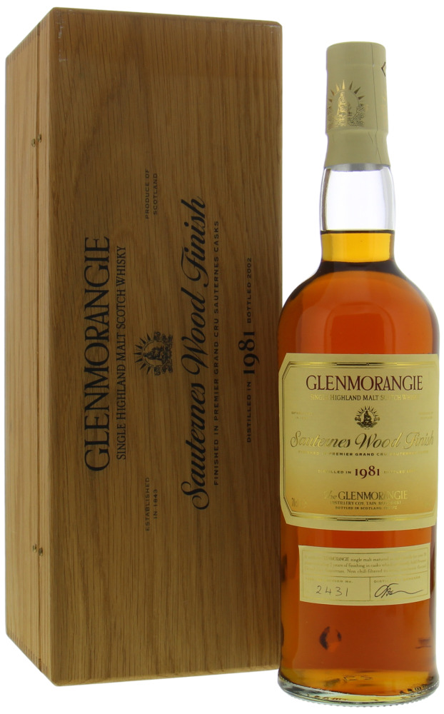 Glenmorangie - 1981 Sauternes Wood Finish 46% 1981 In Original Wooden Case