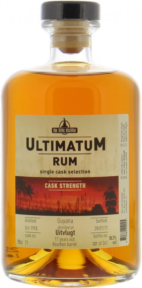 Uitvlugt - 17 Years Ultimatum Rum Cask Strength Single Cask 71 58.3% 1992 Perfect