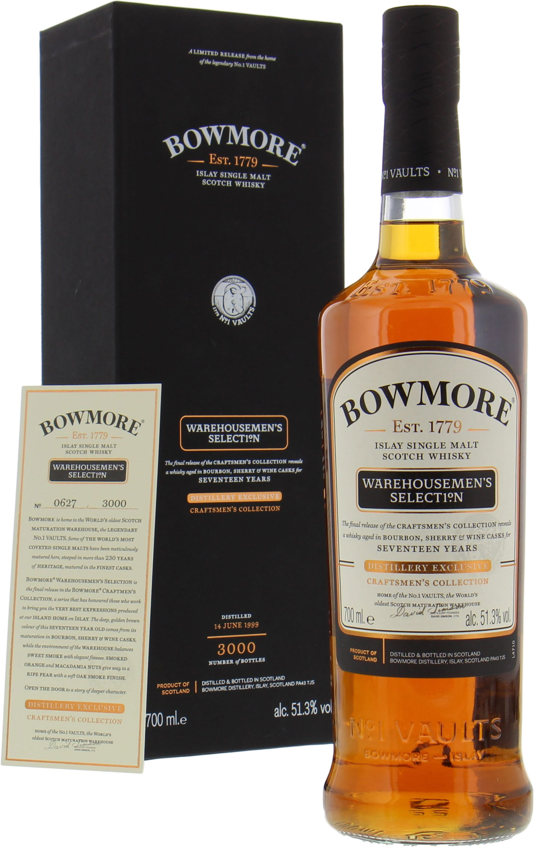 Bowmore - 17 Years Old 1999 Craftsmen's Collection 51.3% NV In Original Container