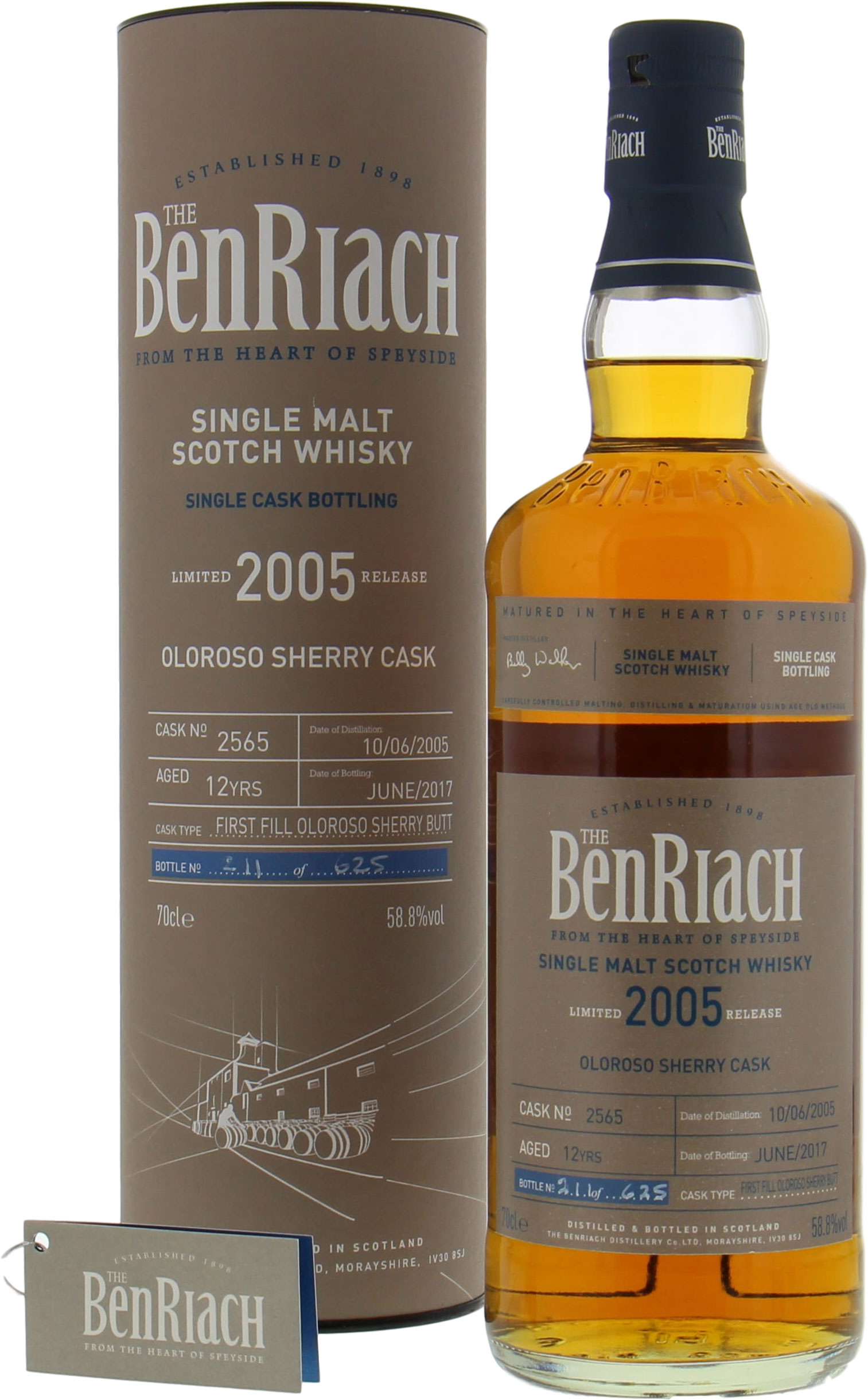 Benriach - 12 Years Old Batch 14 Single Cask 2565 58.8% 2005 In Original Container