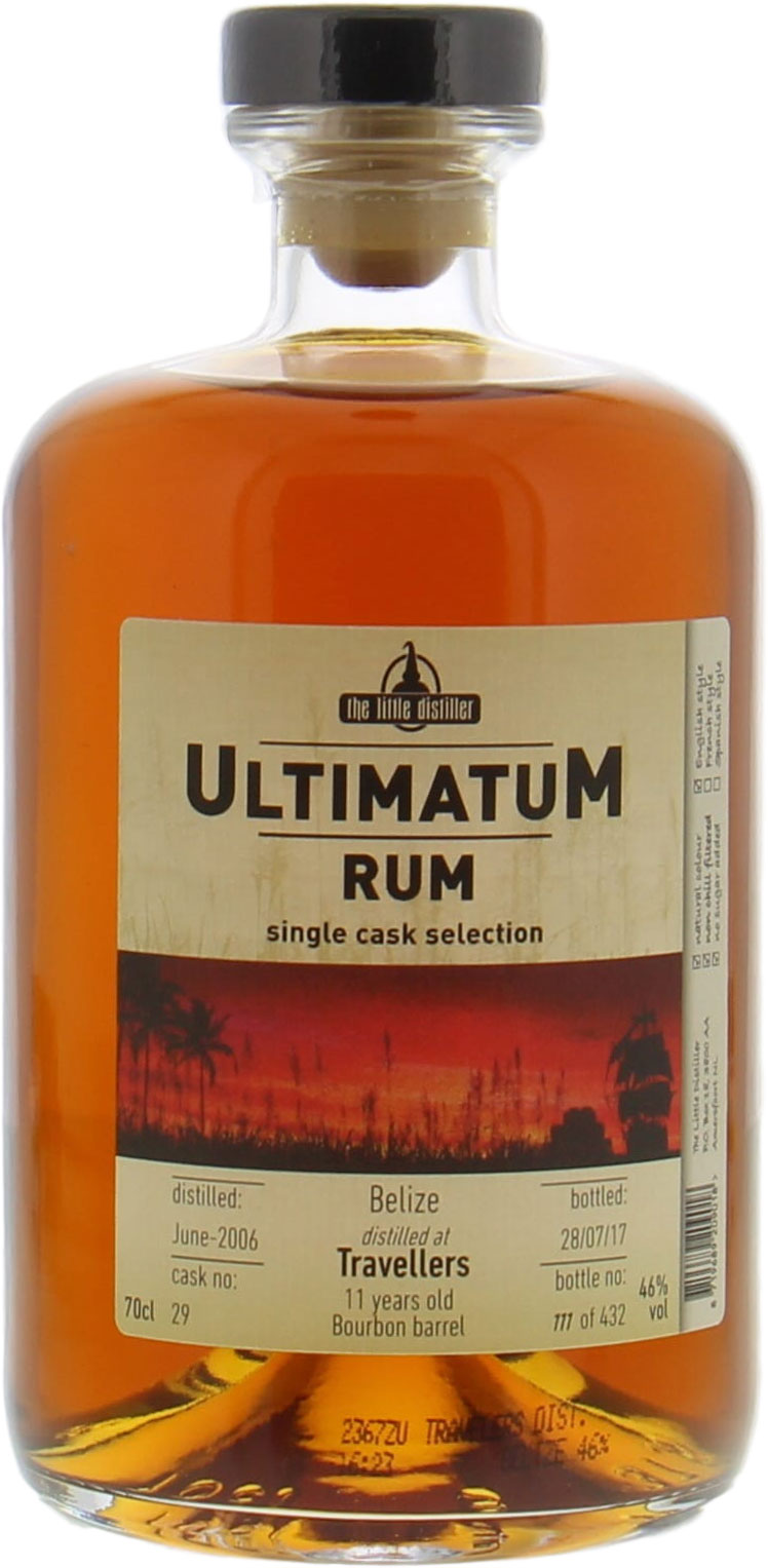 Travellers Distillery - 11 Years Old Ultimatum Rum Single Cask 29 46% 2006 Perfect