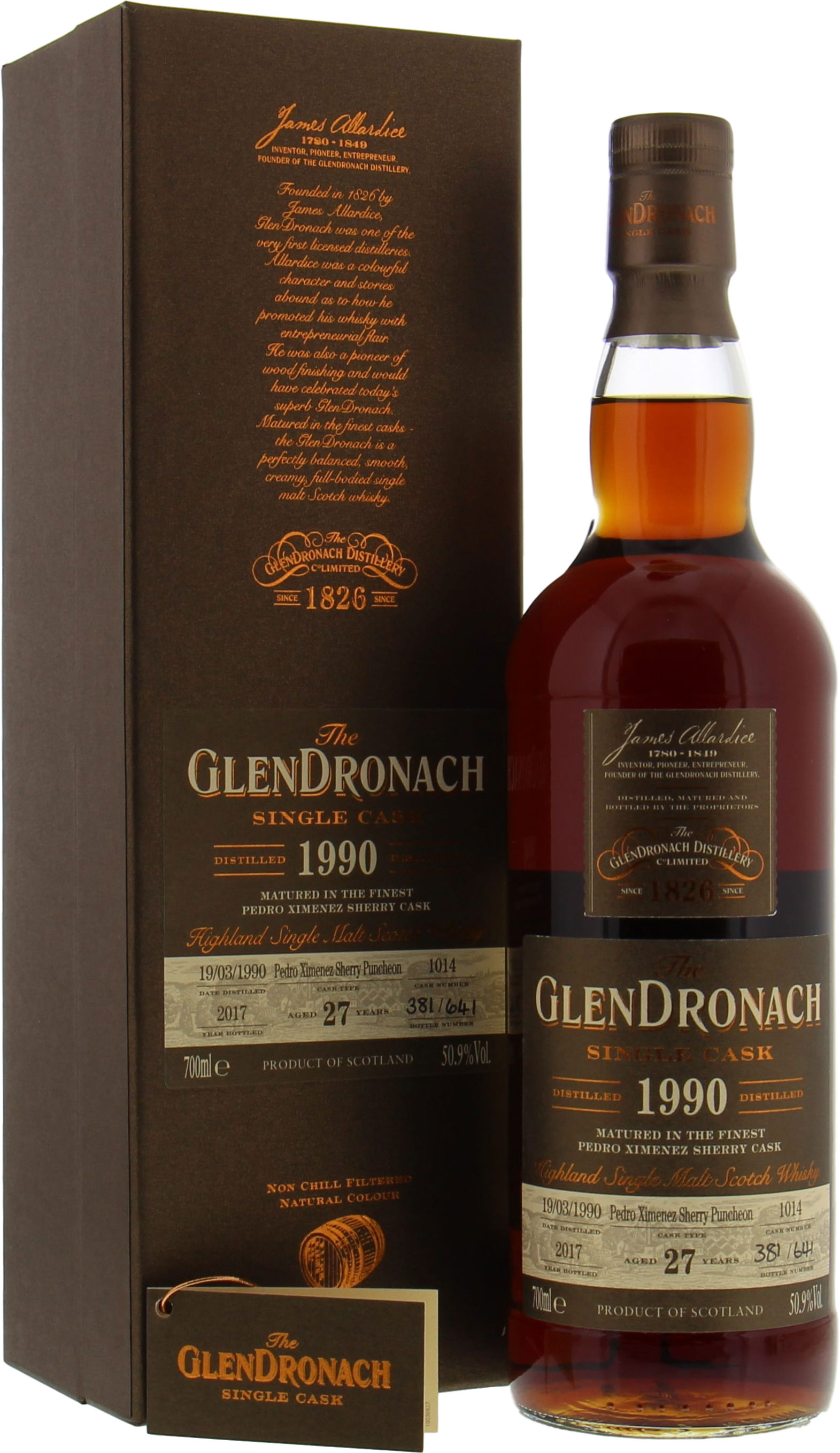 Glendronach - 27 Years Old Batch 16 Single Cask 1014 50.9% 1990 In Original Container