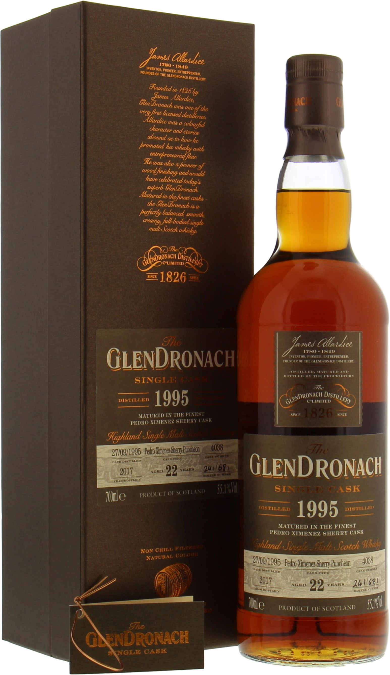Glendronach - 22 Years Old Batch 16 Single Cask 4038 55.1% 1995 In Original Container