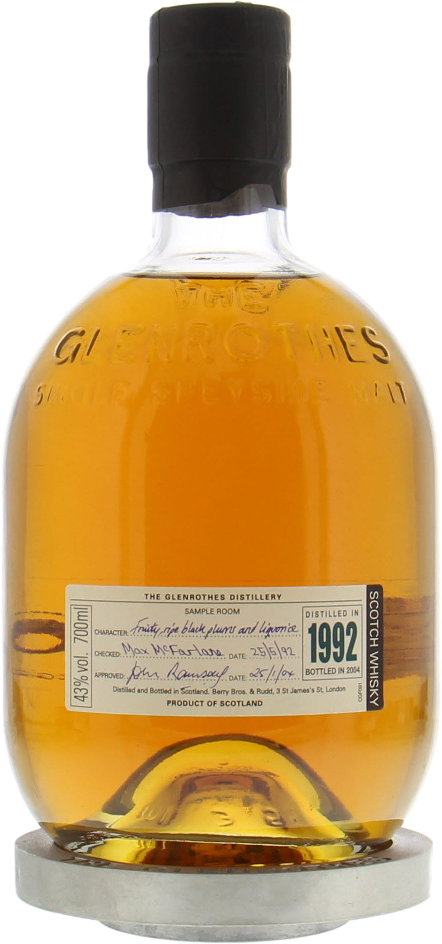 Glenrothes - 1992 Approved 25.01.2004 43% 1992 NO OC INCLUDED