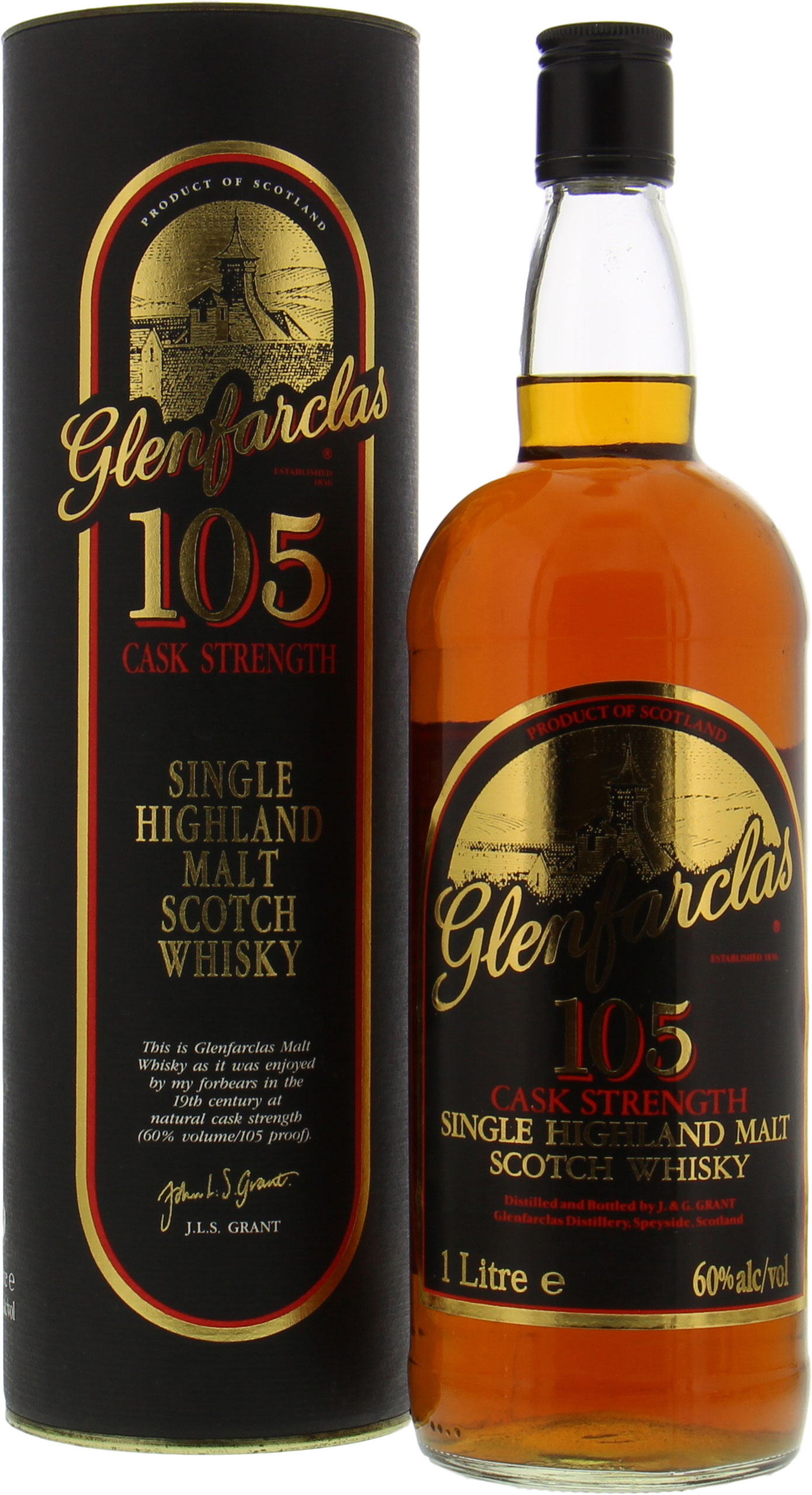 Glenfarclas - 105 Cask Strength Backlabel 5 heads of the Grant generation 60% NV In Original Container