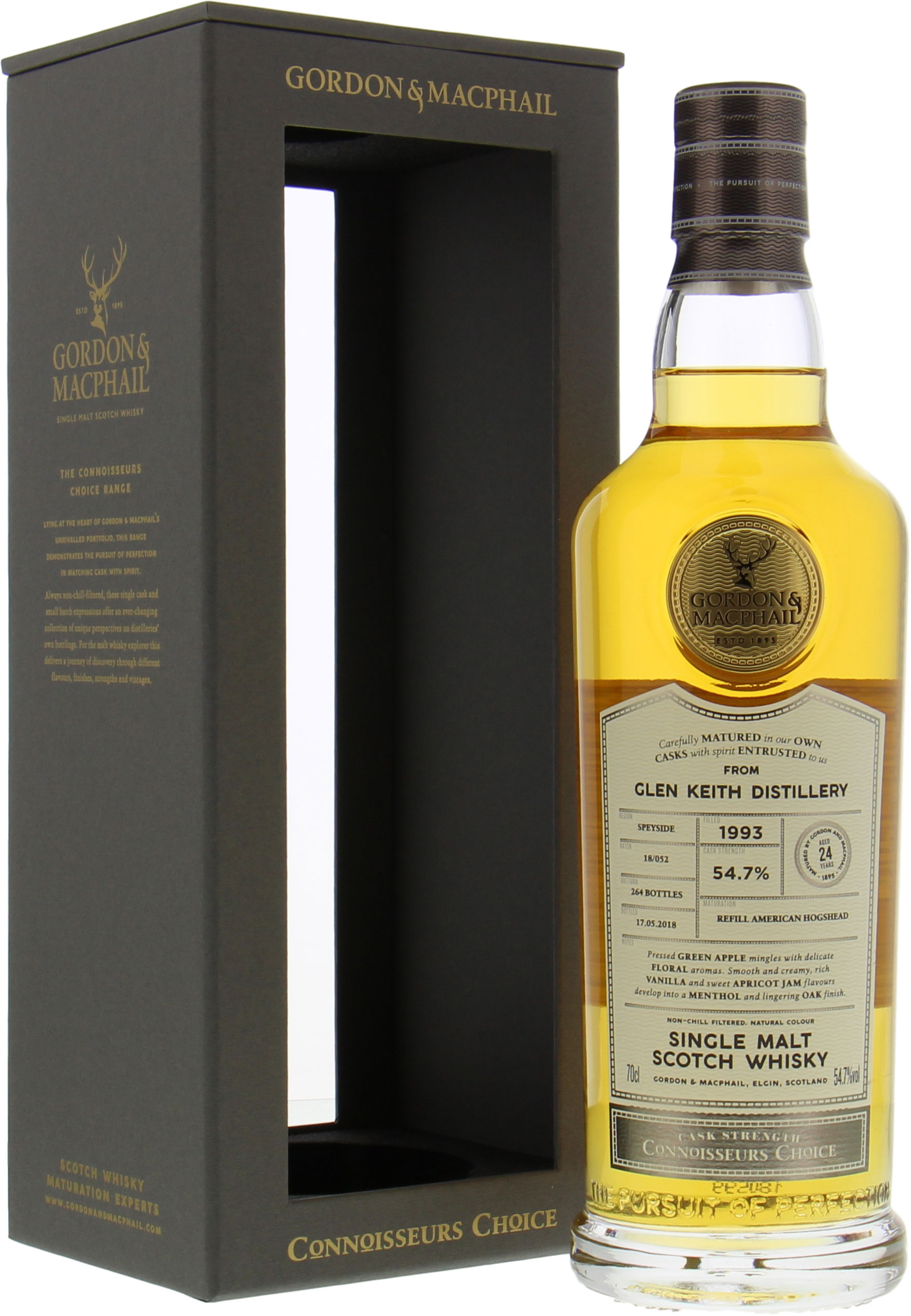 Glen Keith - 24 Years Old Connoisseurs Choice Cask Strength Cask 97124 54.7% 1993 In Original Container