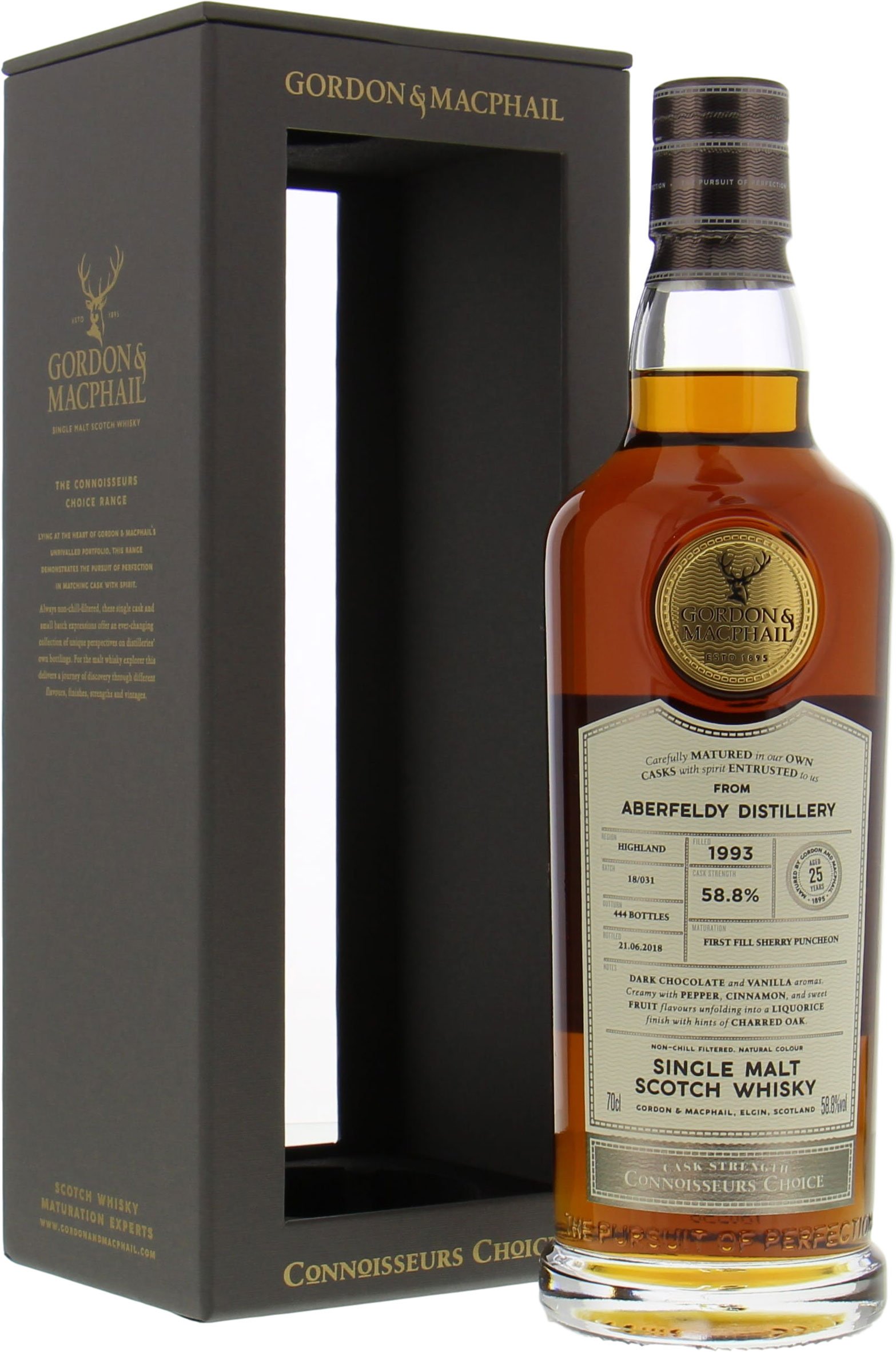 Aberfeldy - 25 Years Old Connoisseurs Choice Cask Strength Batch 18/031 58.8% 1993 In Original Container