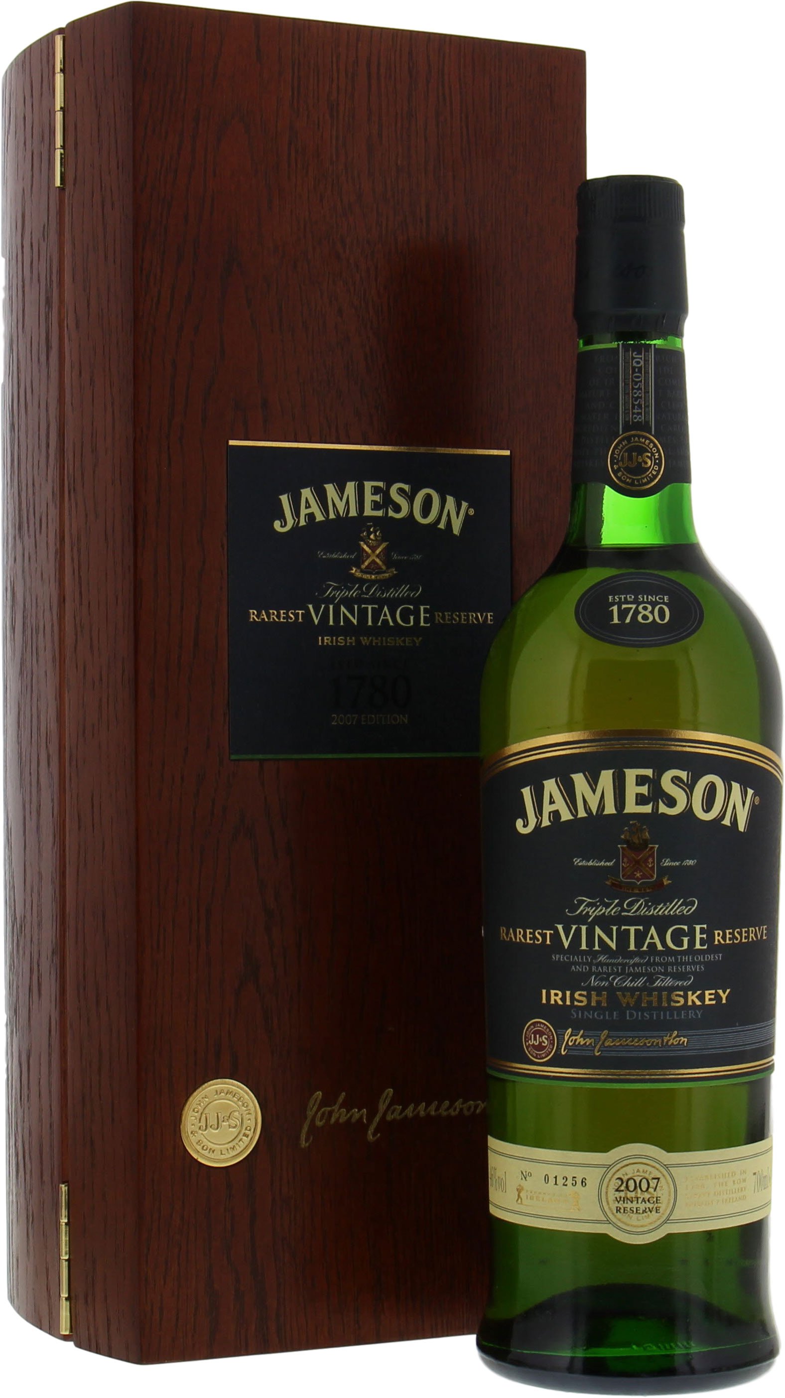 Midleton (1975-) - Jameson Rarest Vintage Reserve 25 Years Old 46% NV IN original Wooden Container