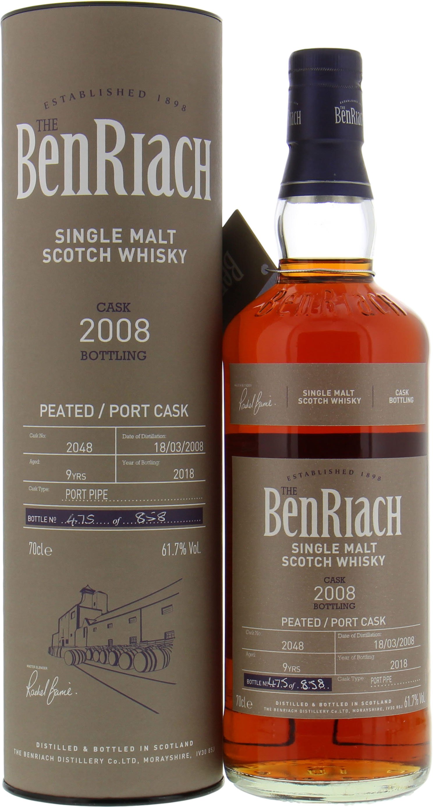 Benriach - 9 Years Old Batch 15 Single Cask 2048 61.7% 2008 In Original Container