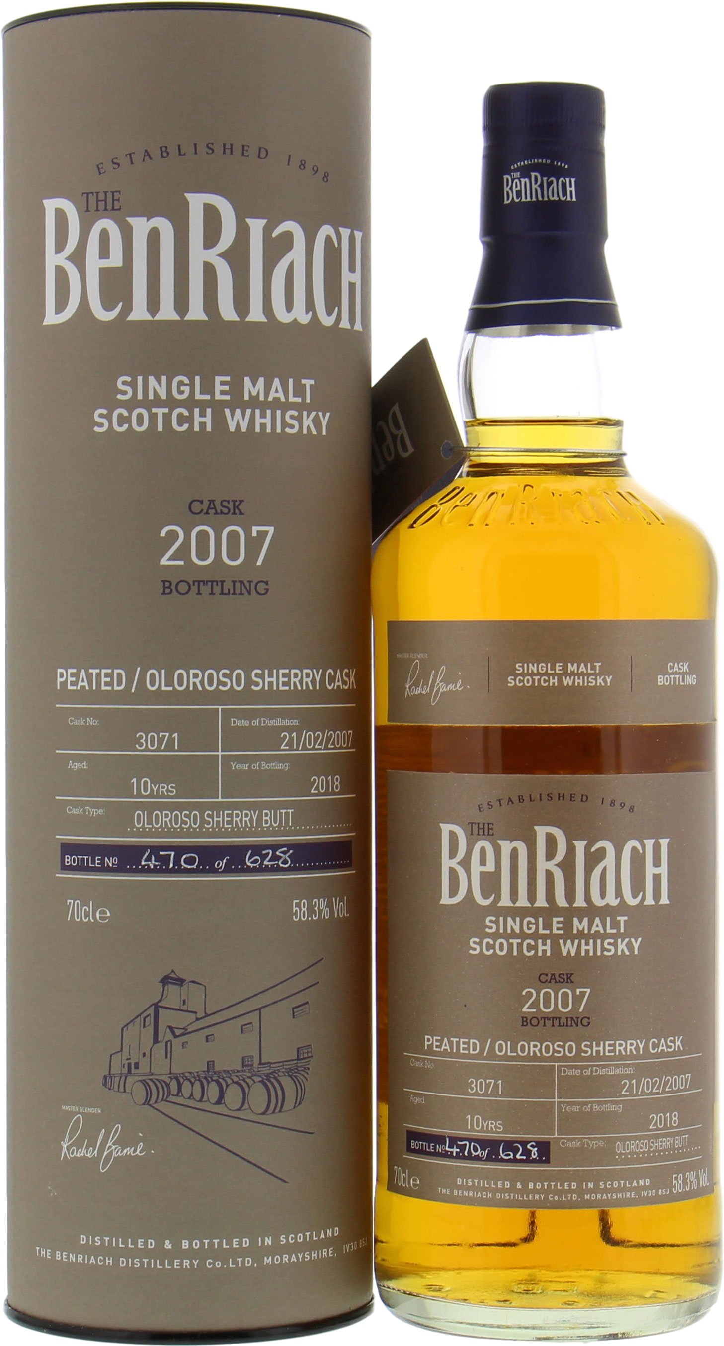 Benriach - 10 Years Old Batch 15 Single Cask 3071 58.3% 2007