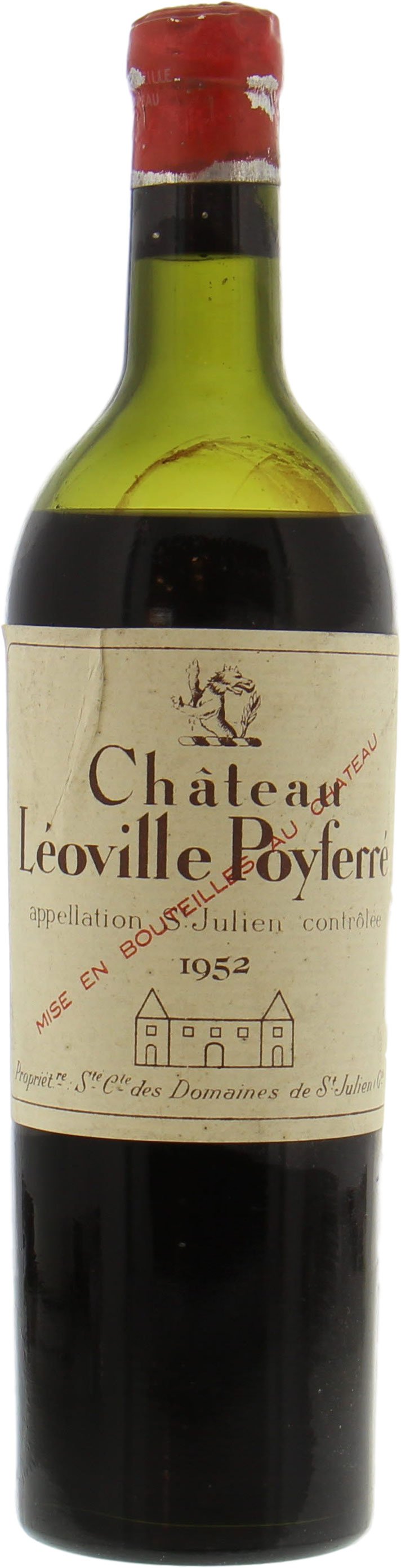 Chateau Leoville Poyferre - Chateau Leoville Poyferre 1952 Low shoulder