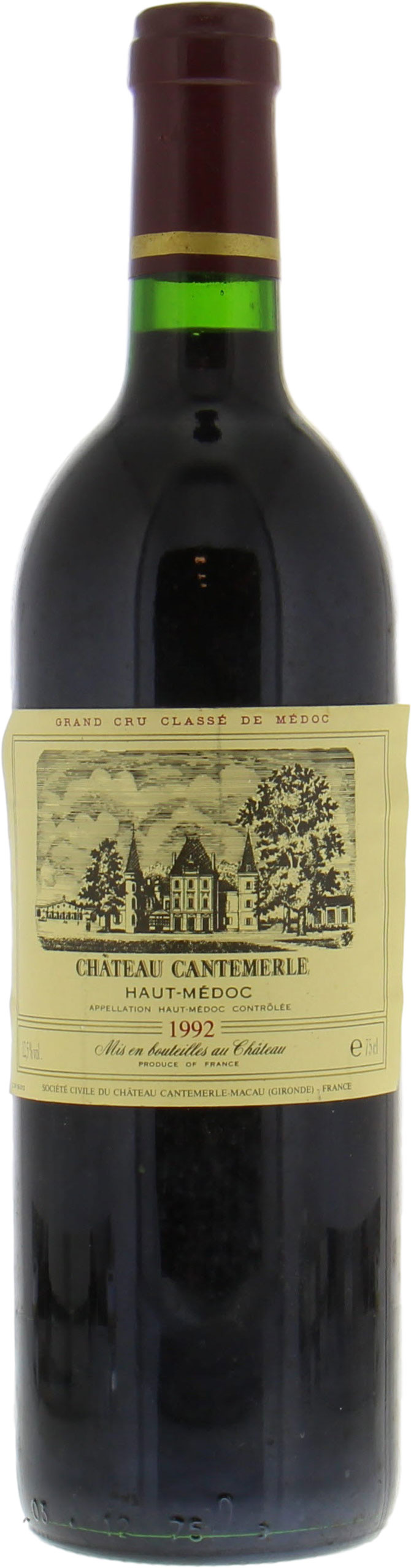 Chateau Cantemerle - Chateau Cantemerle 1992 Labels slightly loose
