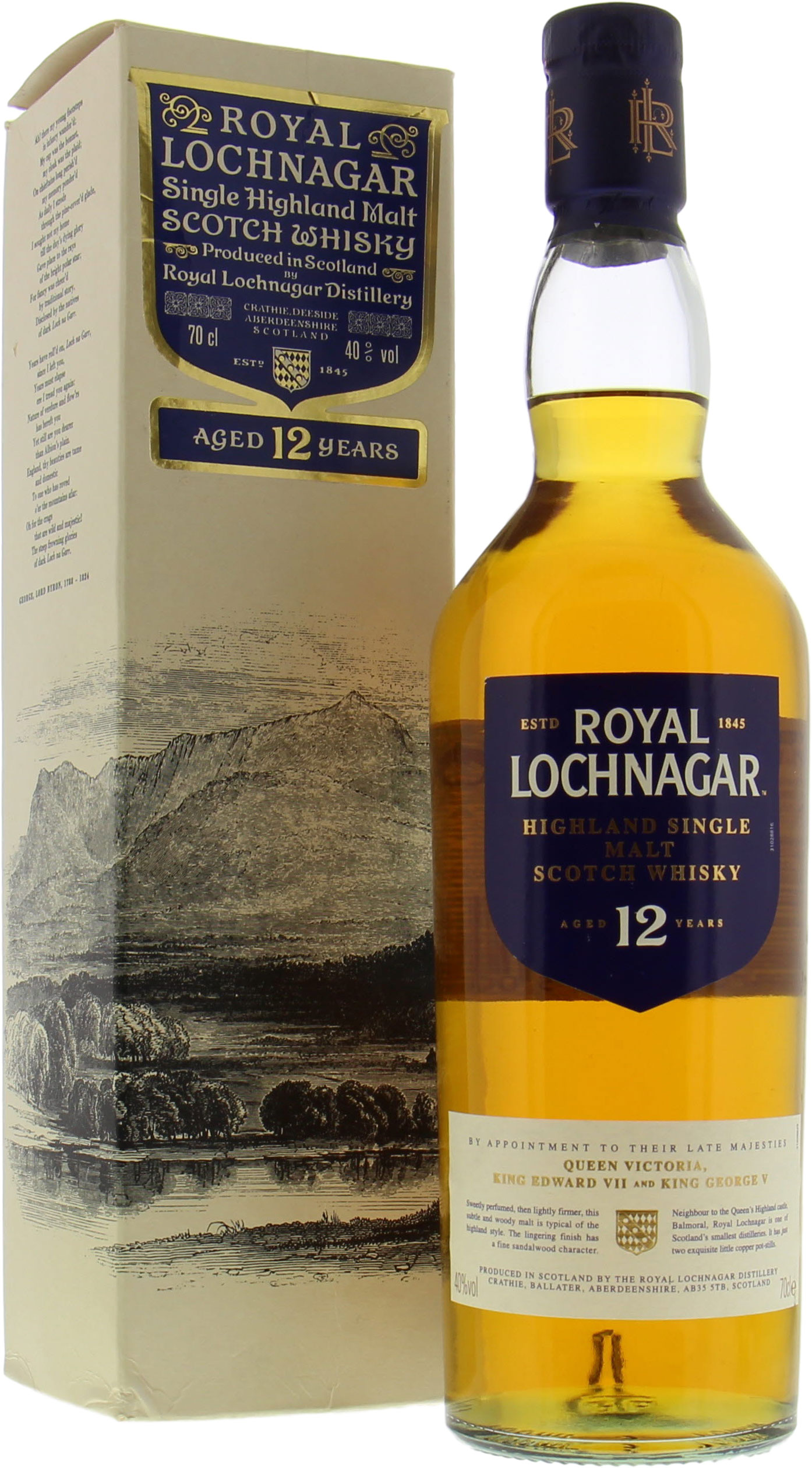 Royal Lochnagar - 12 Years Old 2007 Version 40% NV In Original Container