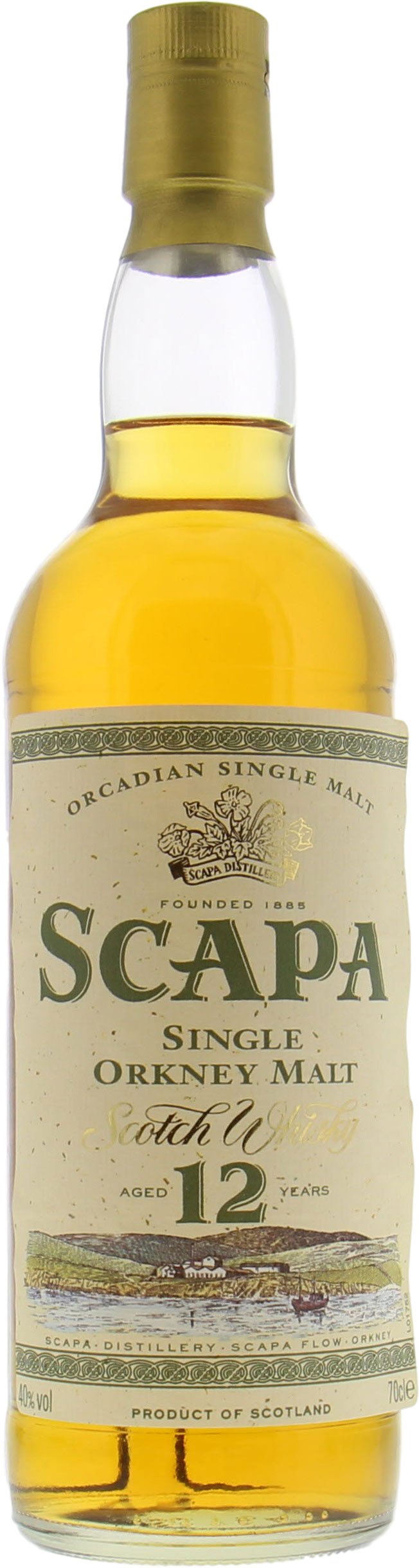 Scapa - 12 Years Old Vintage Bottle 40% NV No Original Box Included!