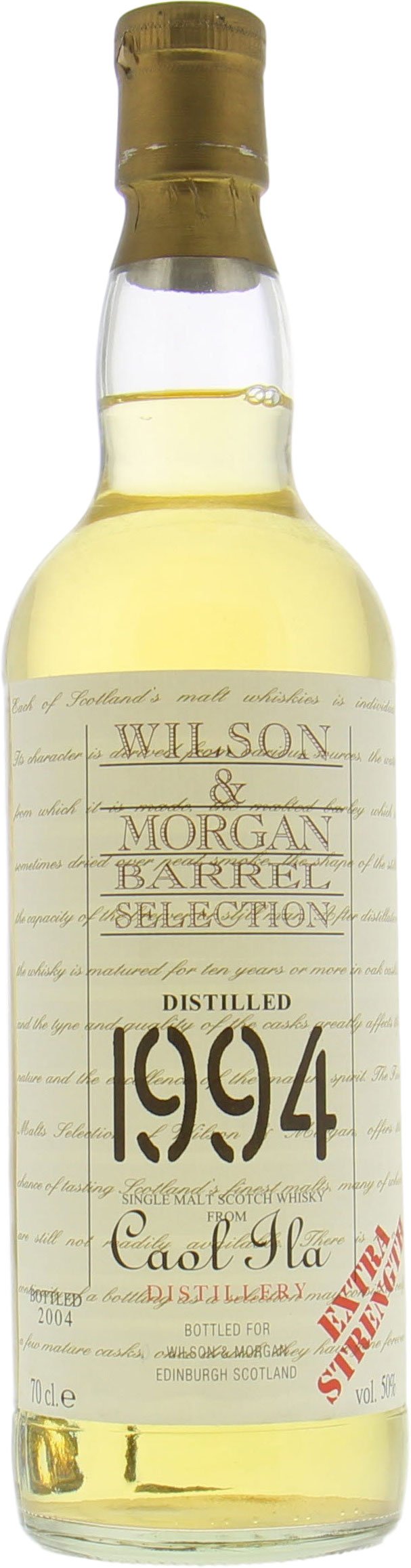 Caol Ila - 10 Years Old Wilson & Morgan 50% 1994 No Original Container Included!