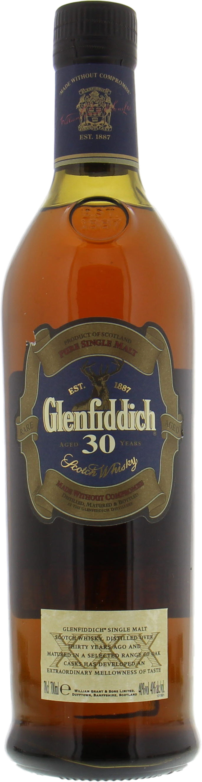 Glenfiddich - 30 Years Old 40% NV No Original Container Included!