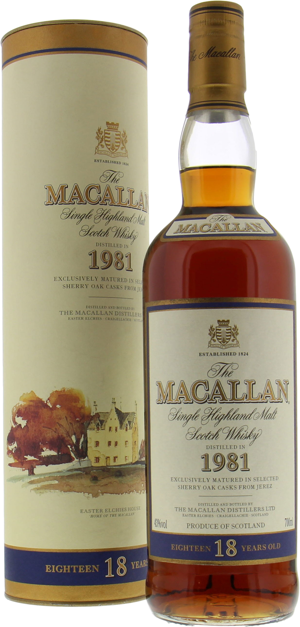Macallan - 1981 Vintage 18 Years Old 43% 1981 In Original Container 10001