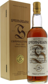 Springbank - 25 Years Old Millennium Bottling Limited Edition 46% NV