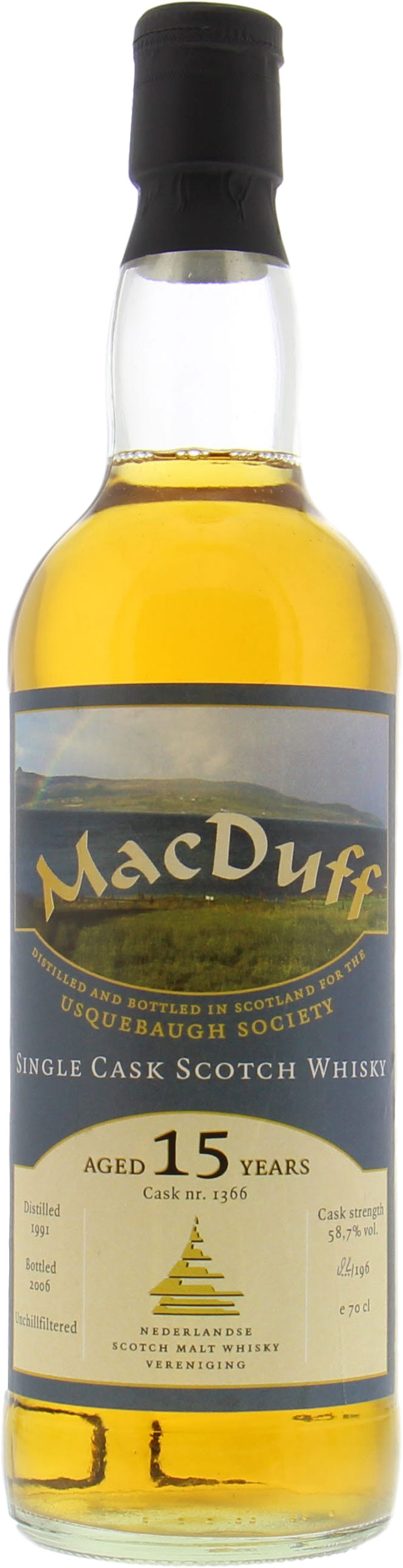 Macduff - 15 Years Old Cask 1366 Usquebaugh Society 58.7% 1991 In Original Container