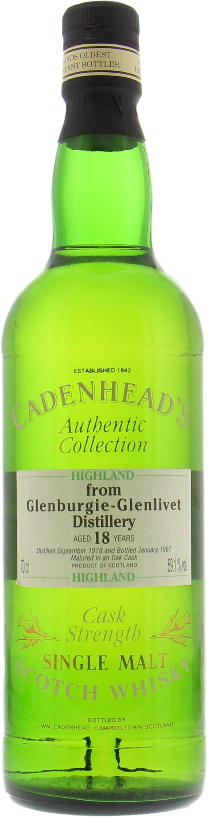 Glenburgie - 18 Years Old Cadenhead Authentic Collection 59.1% 1978