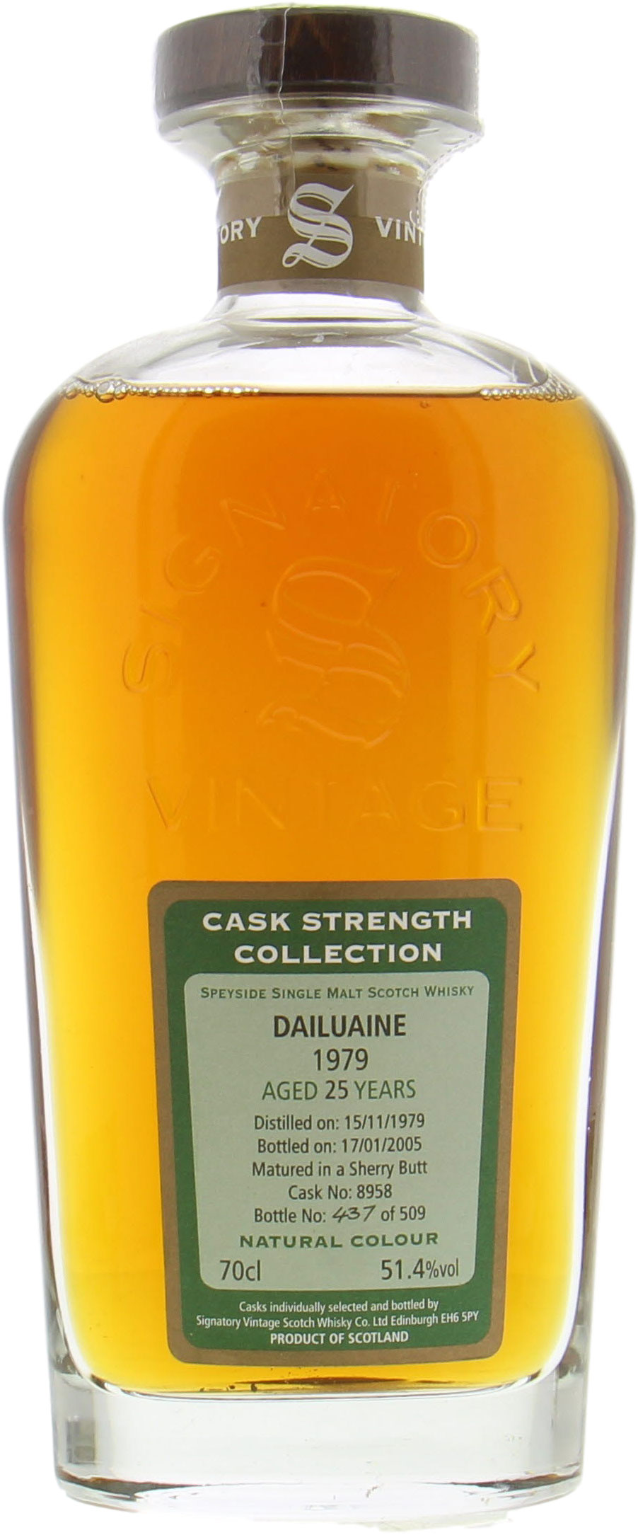 Dailuaine - 25 Years Old 1979 Signatory Vintage Cask 8958 51,4% 1979 No Original Container