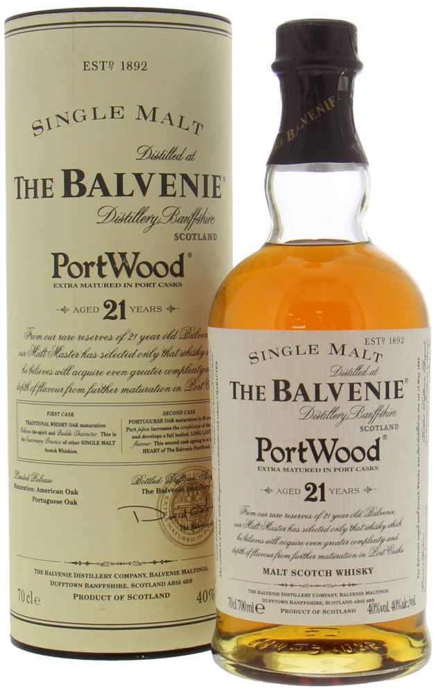 Balvenie - 21 Years Old PortWood 40% NV In Original Container