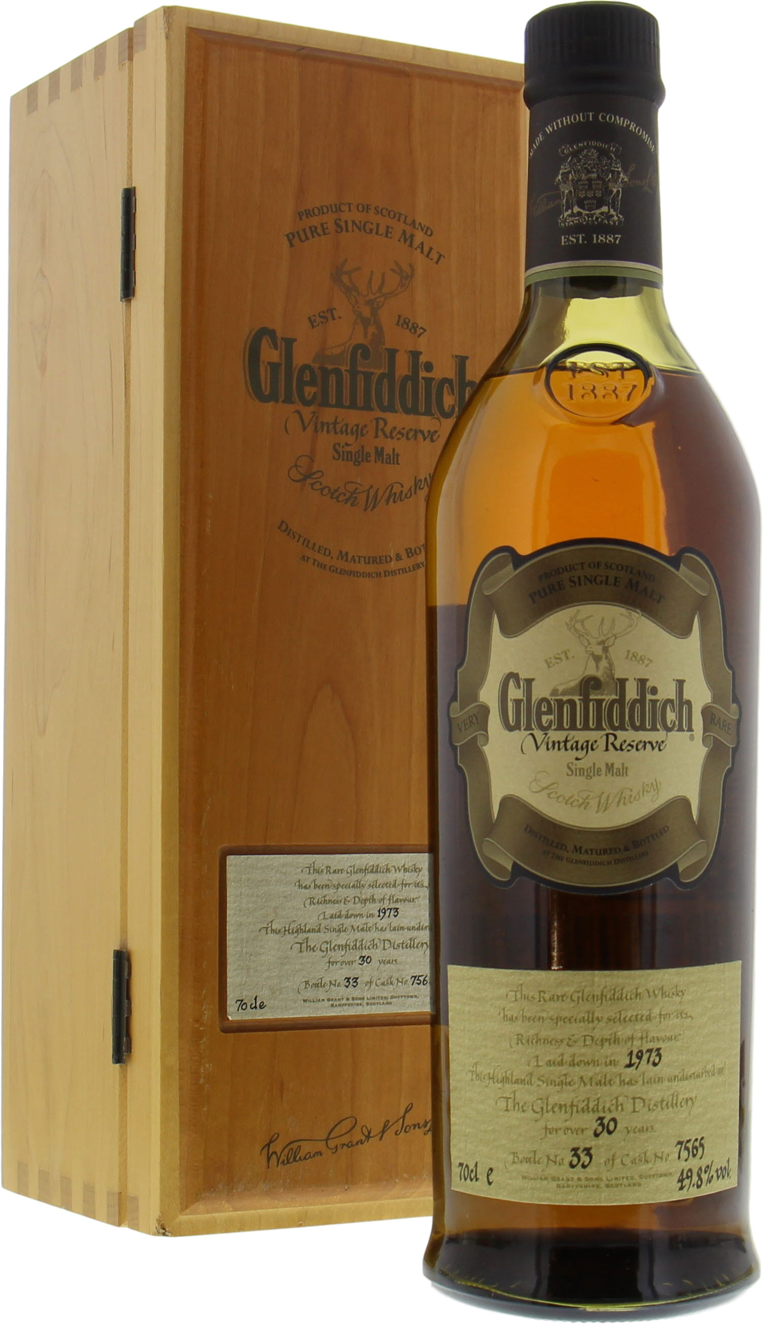 Glenfiddich - 30 Years Old Vintage Reserve Cask 7565 49.8% 1973