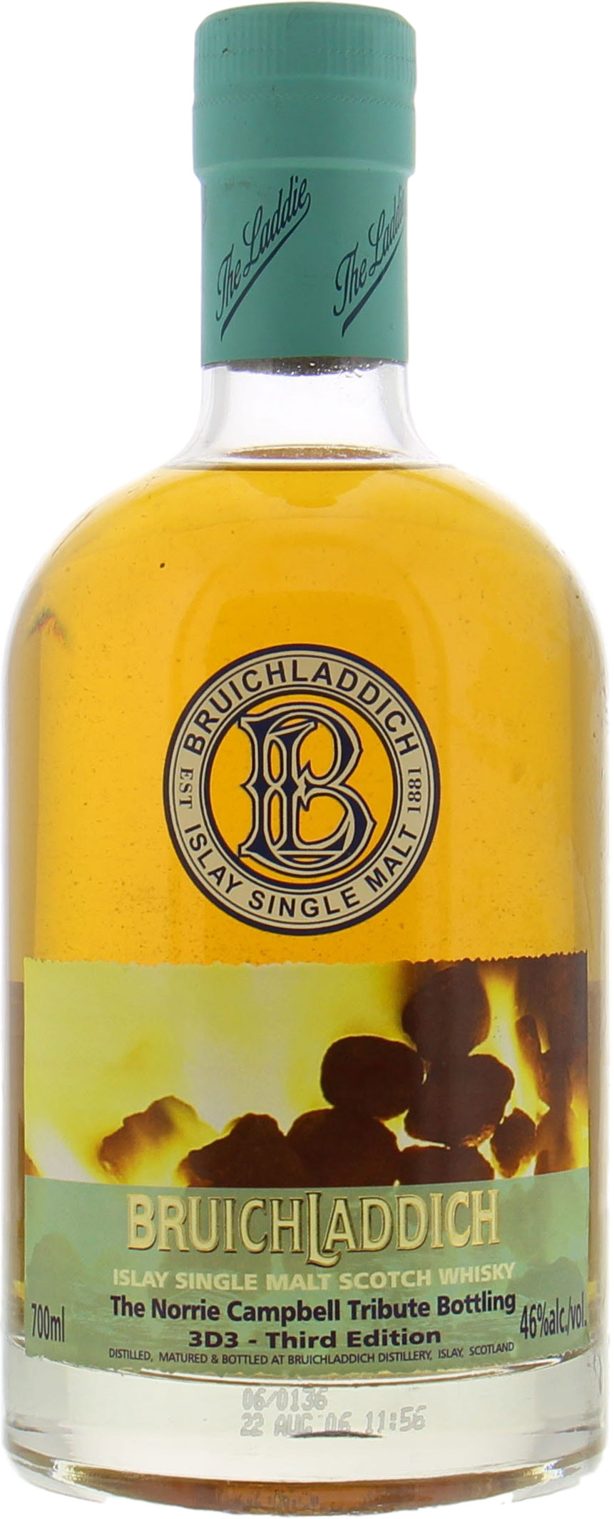 Bruichladdich - 3D3 Third Edition The Norrie Campbell Tribute Bottling 46% NV No Original Container Included!