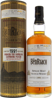Benriach - 17 Years Old For The Usquebaugh Society Cask 6913 52% 1991