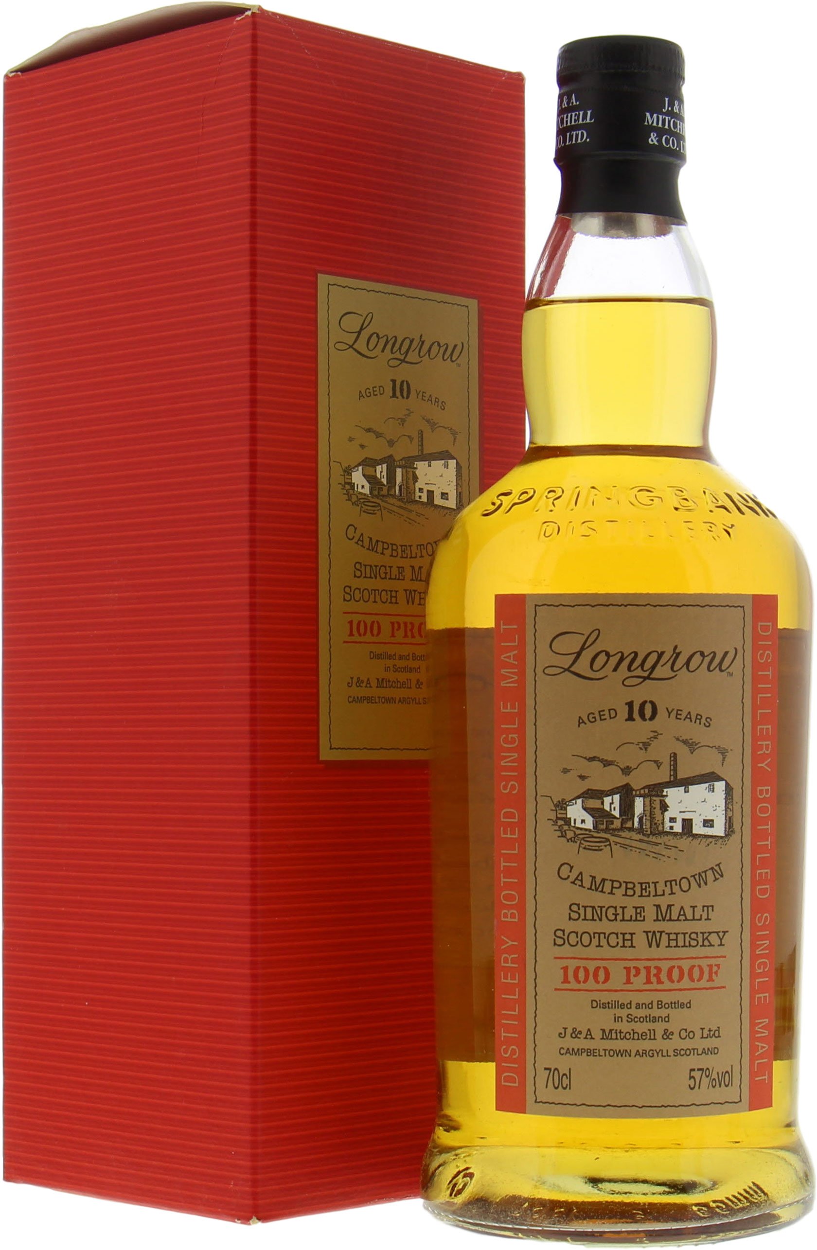 Longrow - 100 Proof 10 Years Old Bottled for Usquebaugh Society 57% 199