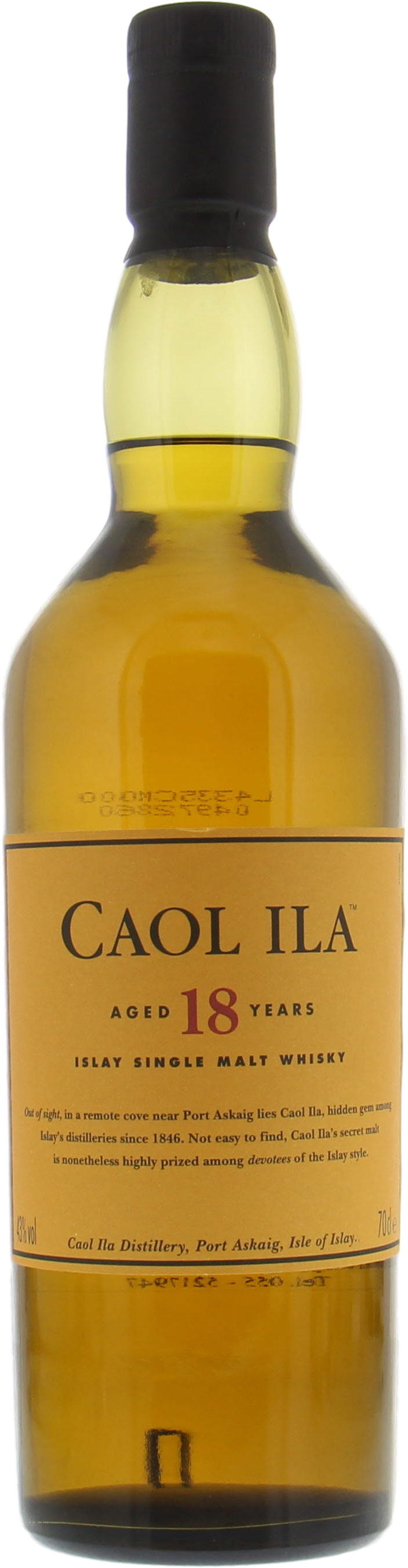 Caol Ila - 18 Years Old 43% NV NO Original Container Included!