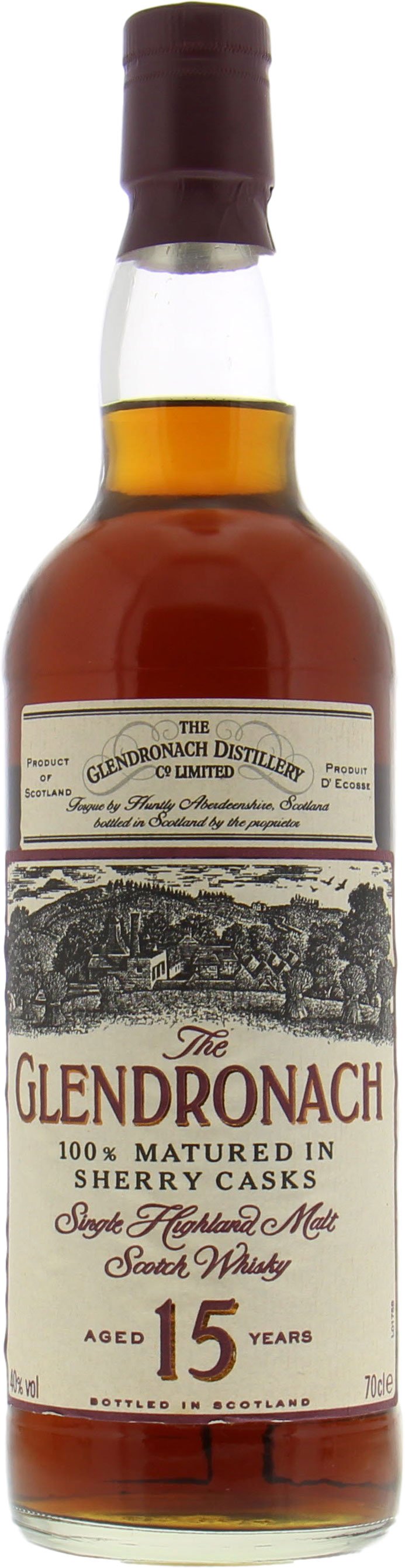 Glendronach - 15 Years Old 100% Matured in Sherry Casks 40% NV No Original Box Included