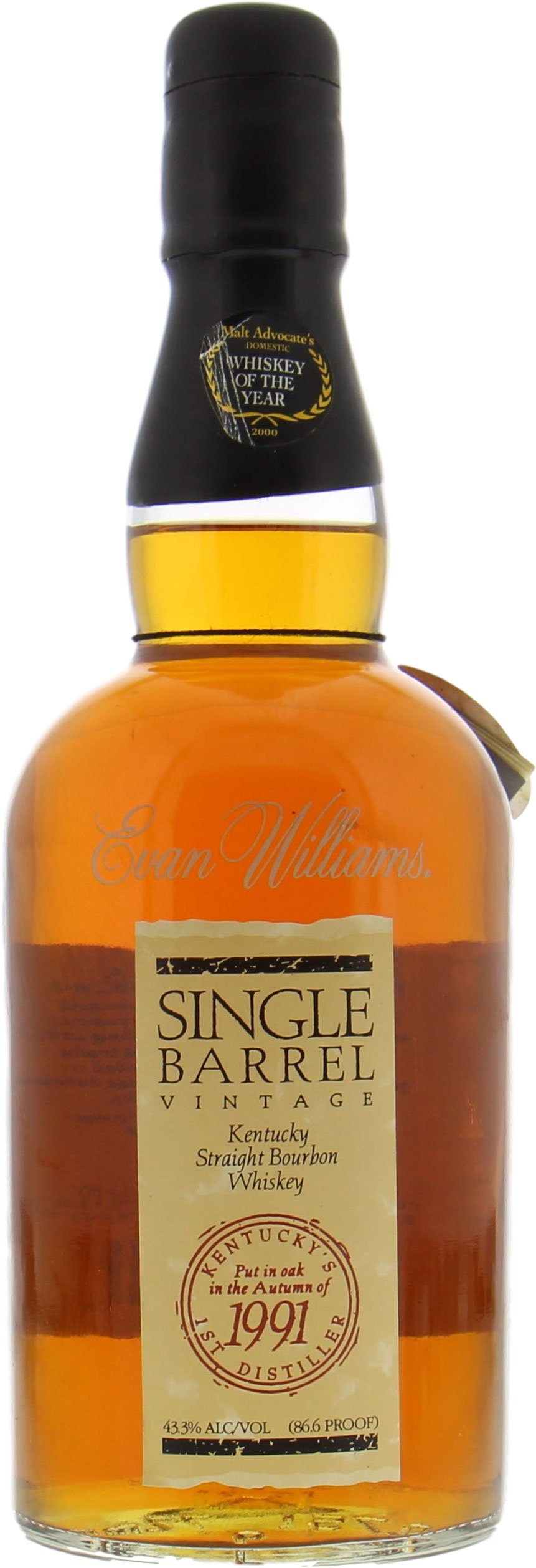 Olde Van Williams - Evan Williams 1991 Single Barrel Vintage Cask 51 43.3% 1991 Perfect