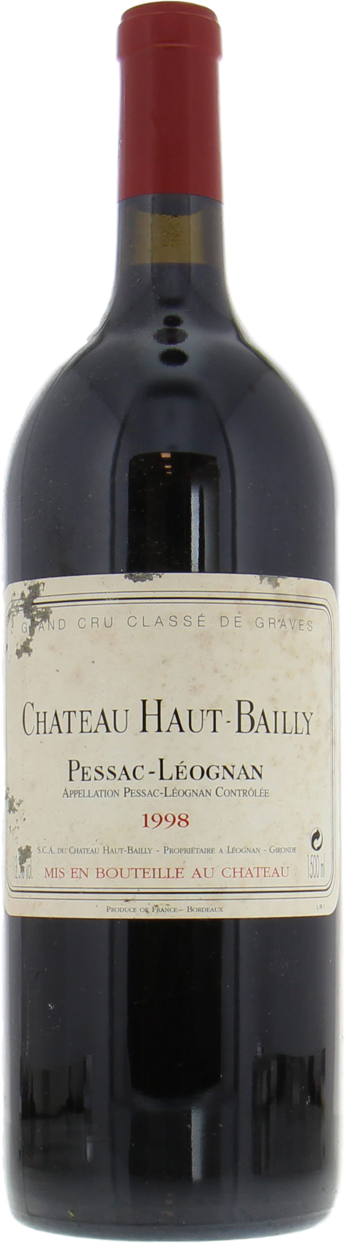 Chateau Haut Bailly - Chateau Haut Bailly 1998 From Original Wooden Case