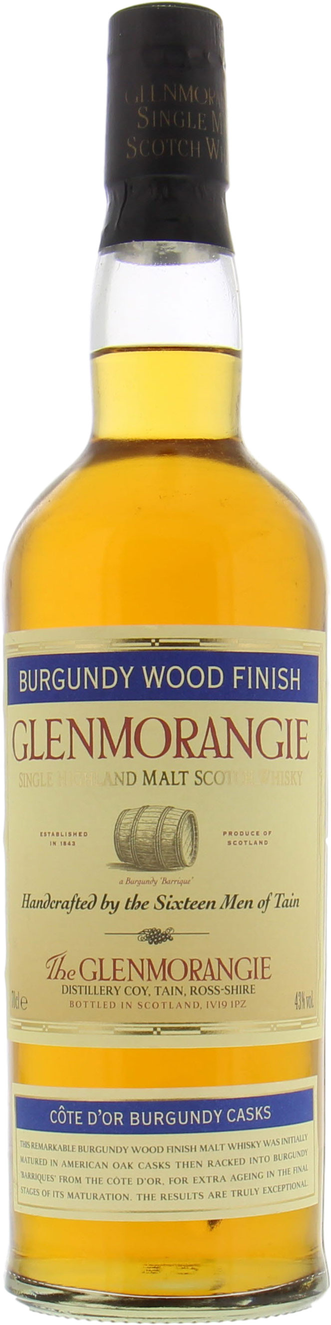 Glenmorangie - Burgundy Wood Finish 43% nv No Original Container Included