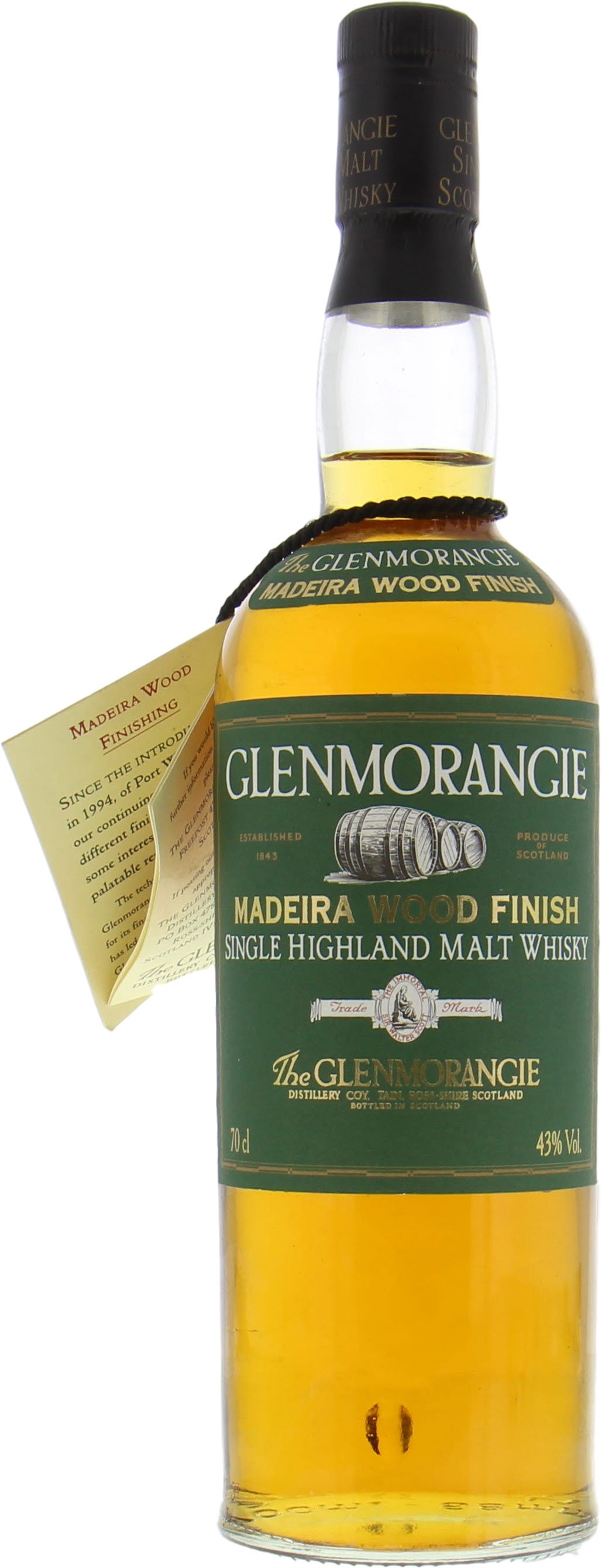 Glenmorangie - Madeira Wood Finish Old Plain (Green) Label 43% nv No Original Container Included