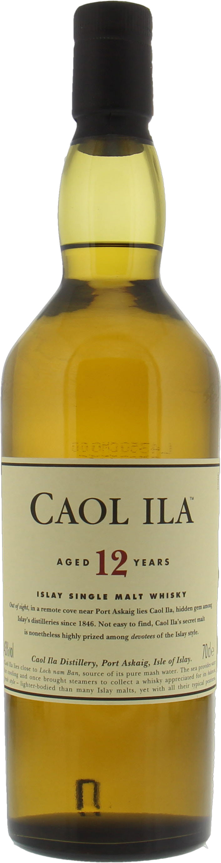 Caol Ila - 12 Years Old No Box 43% 2014 No  Original Container BOx Included