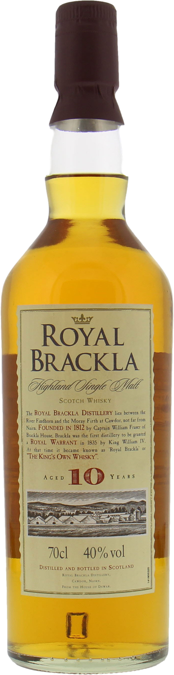 Royal Brackla - 10 Years Old 40% NV No Original Container Included!