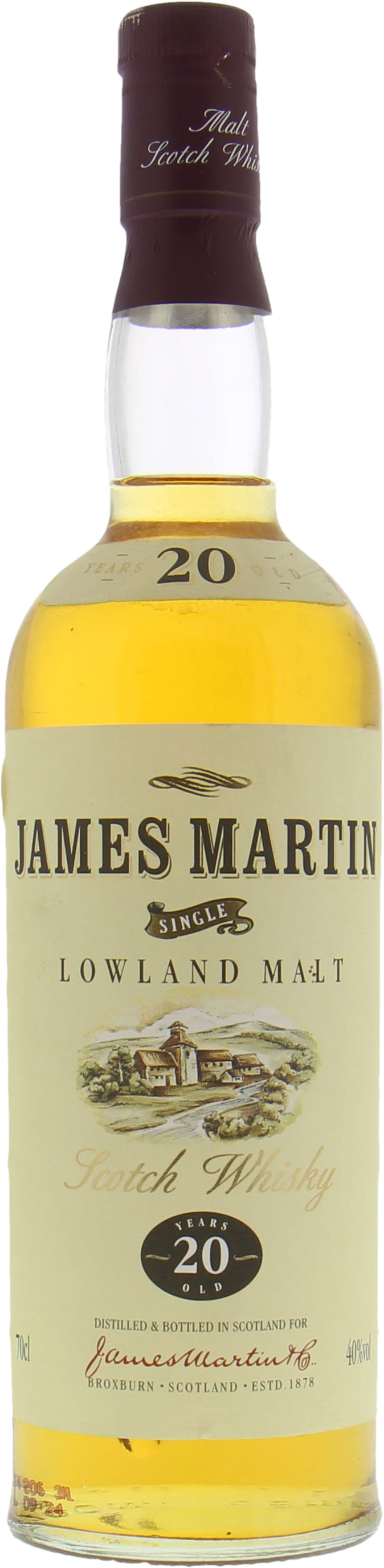 James Martin & Co. Ltd. (JM&C) - 20 Years Old Single Lowland Malt Scotch Whisky 40% NV
