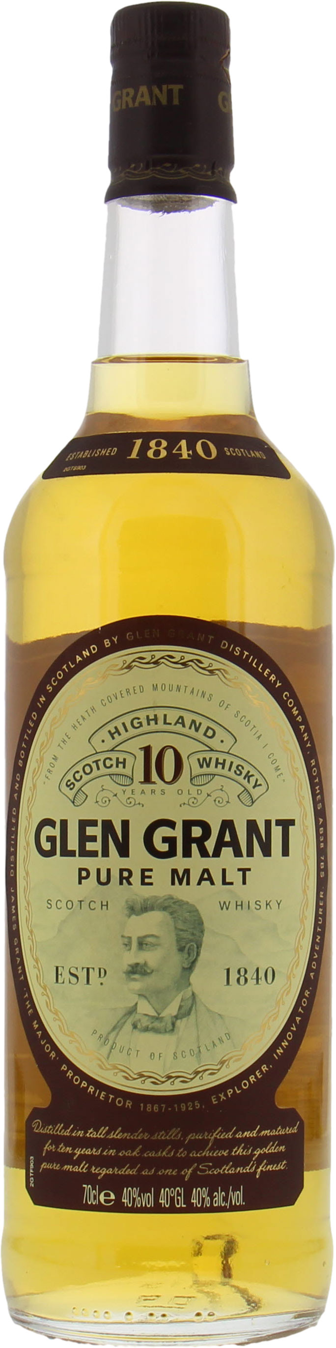 Glen Grant - 10 Years Old Pure Malt 40% NV No Original Container