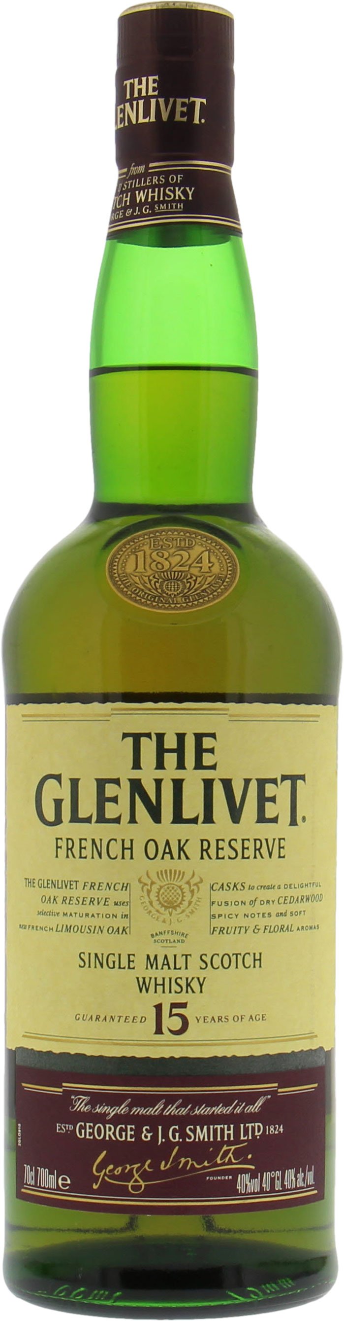 Glenlivet - 15 Years Old French Oak Reserve 40% NV No Original Container Included!